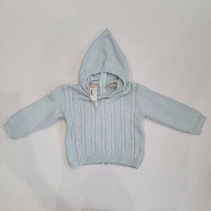 🆕️18M Blue Cable Knit with Hood Sweater